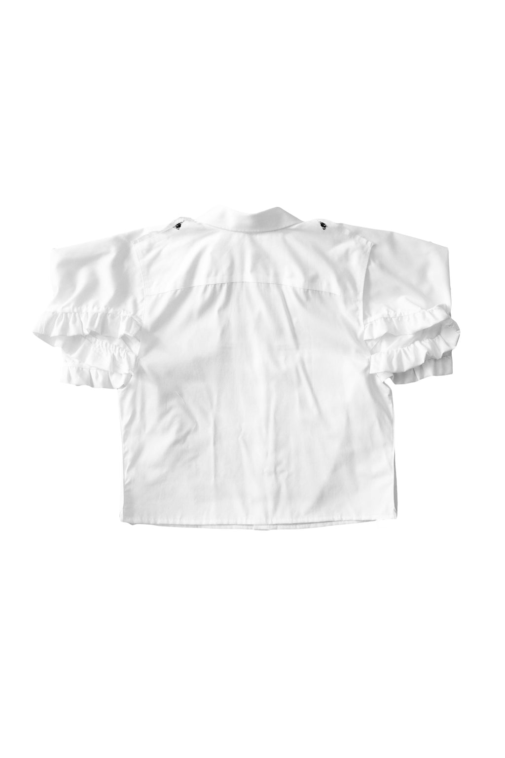 Mirror-Sleeves Cropped Shirt