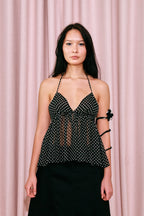 Plunge Butterfly Top Black