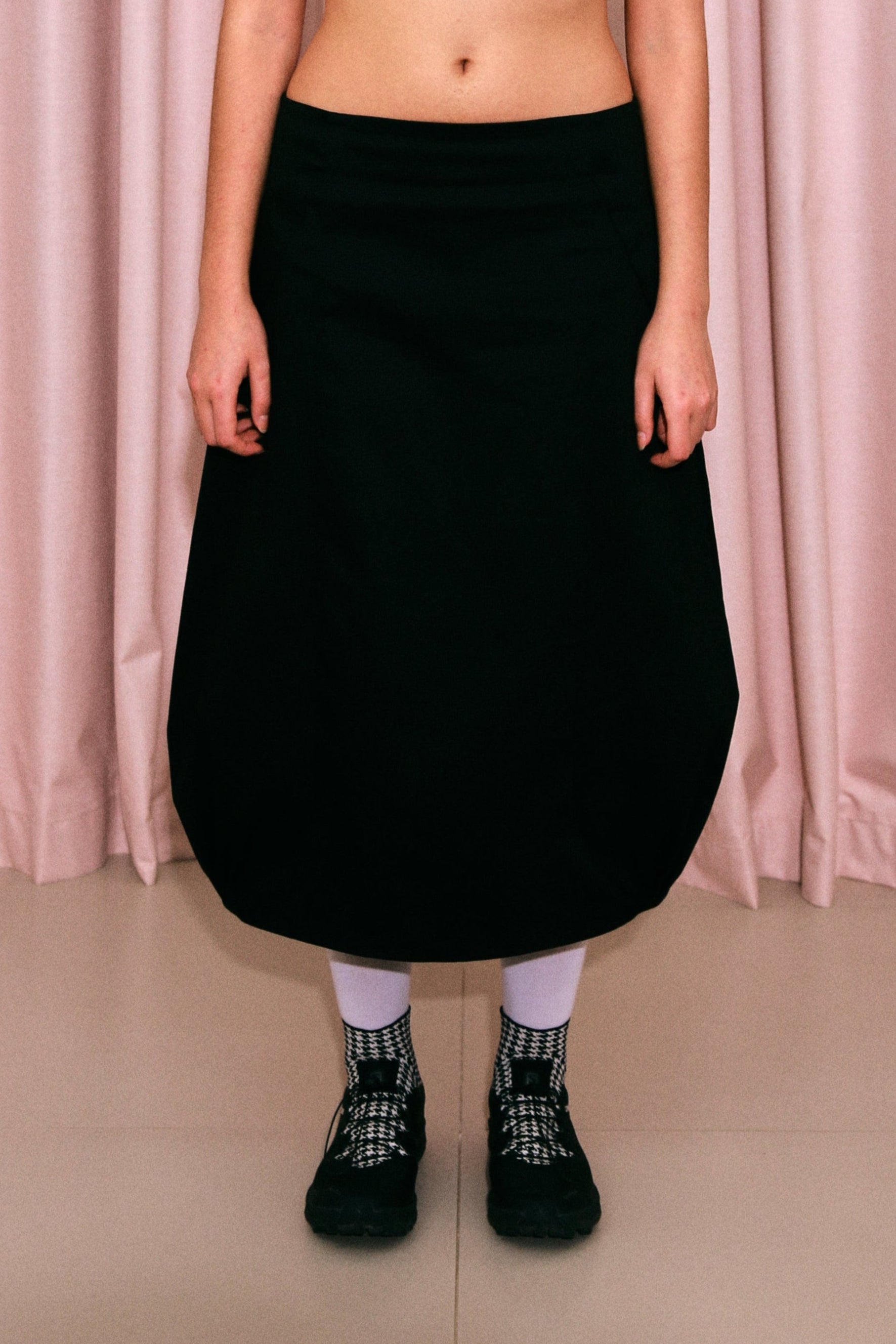 Long Bubble Skirt Black