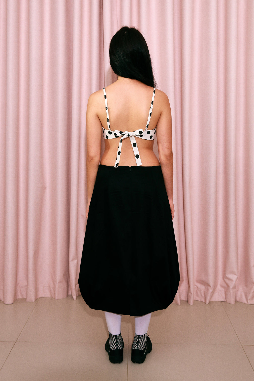Long Bubble Skirt Black