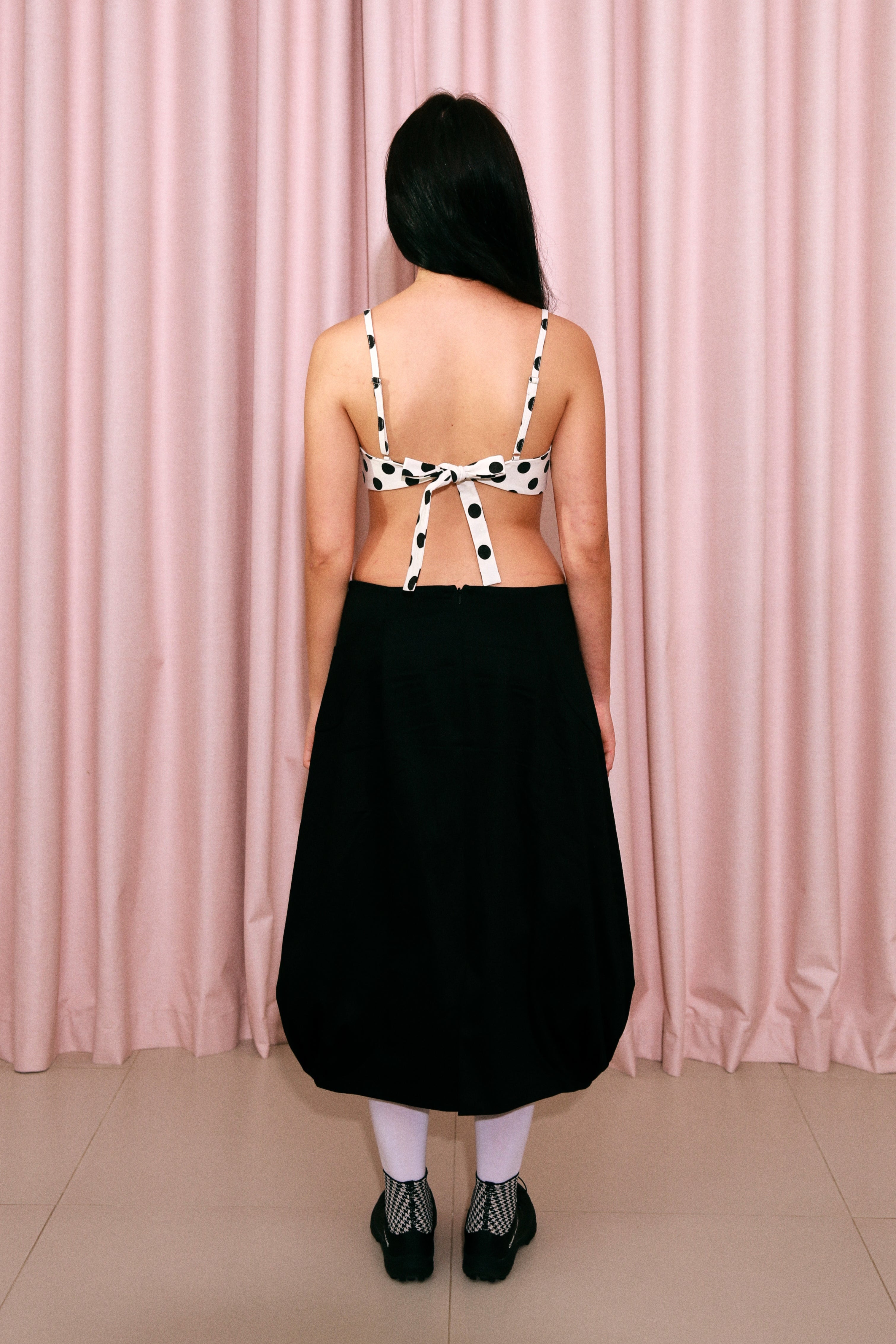 Long Bubble Skirt Black