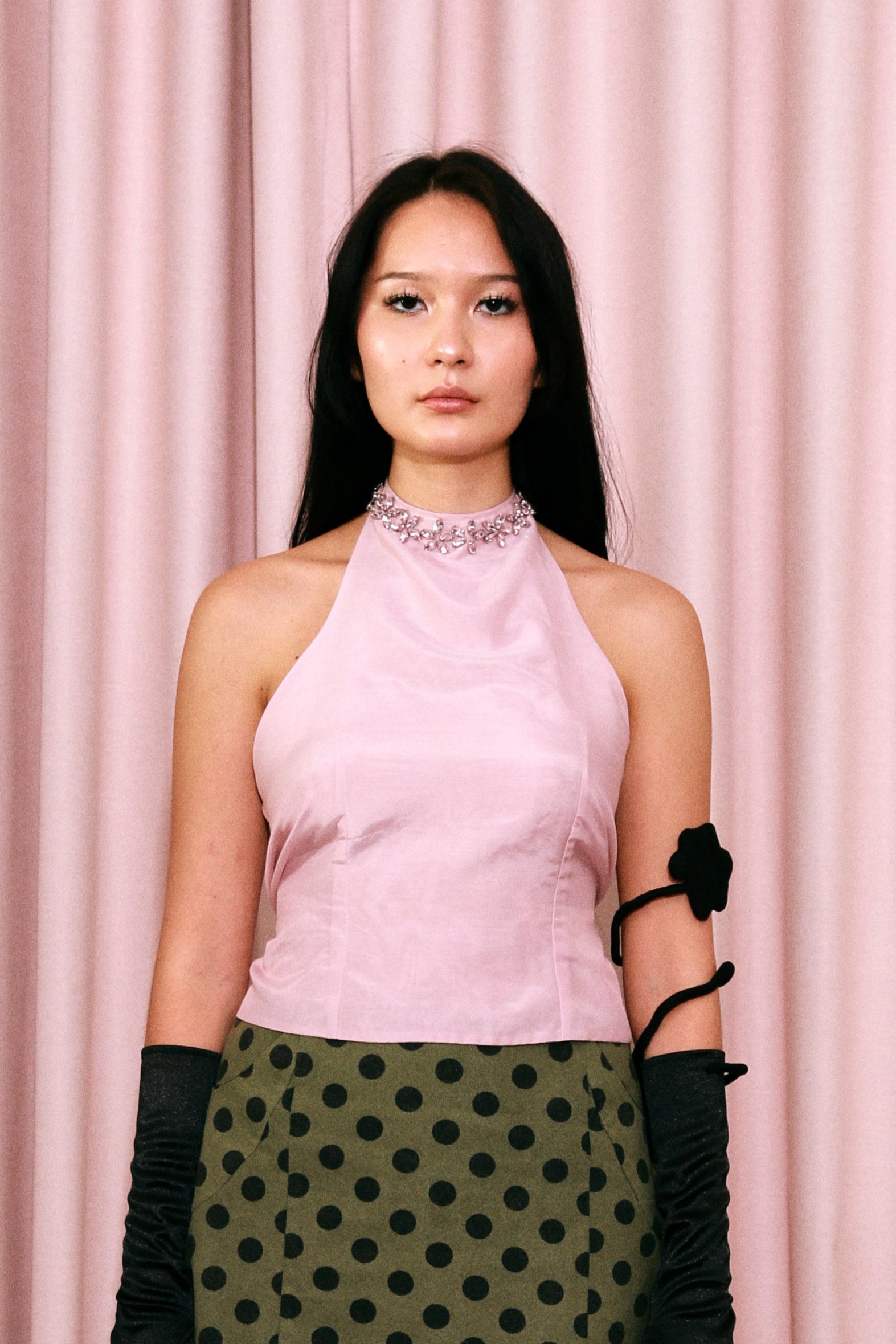 Crystal Butterfly Top Pink