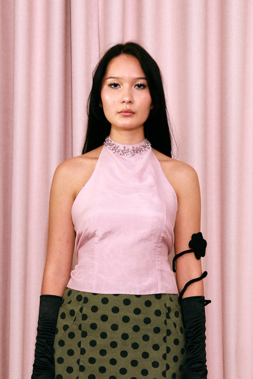 Crystal Butterfly Top Pink