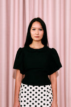 Puff Sleeve Top Black