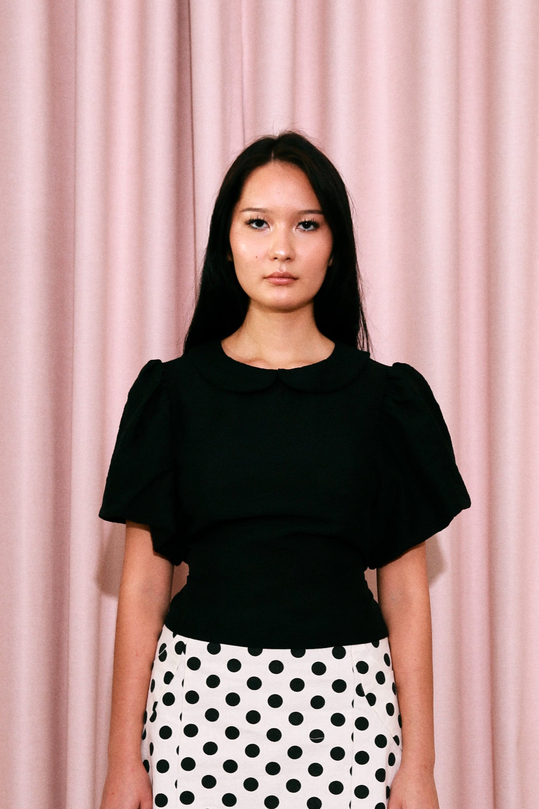 Puff Sleeve Top Black