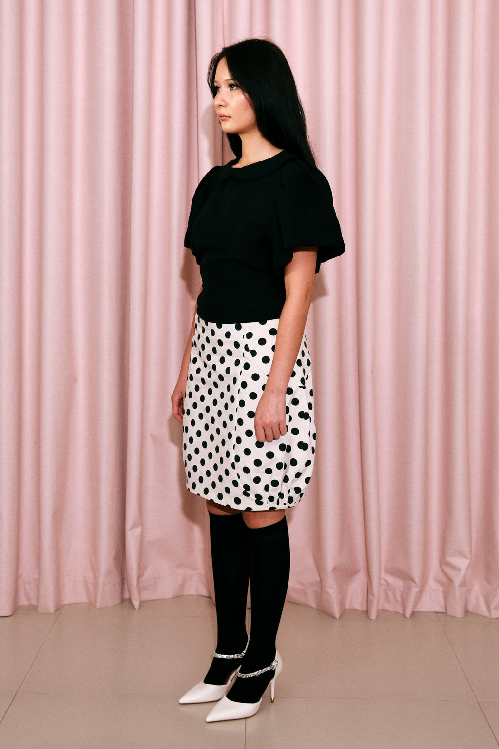 Puff Sleeve Top Black