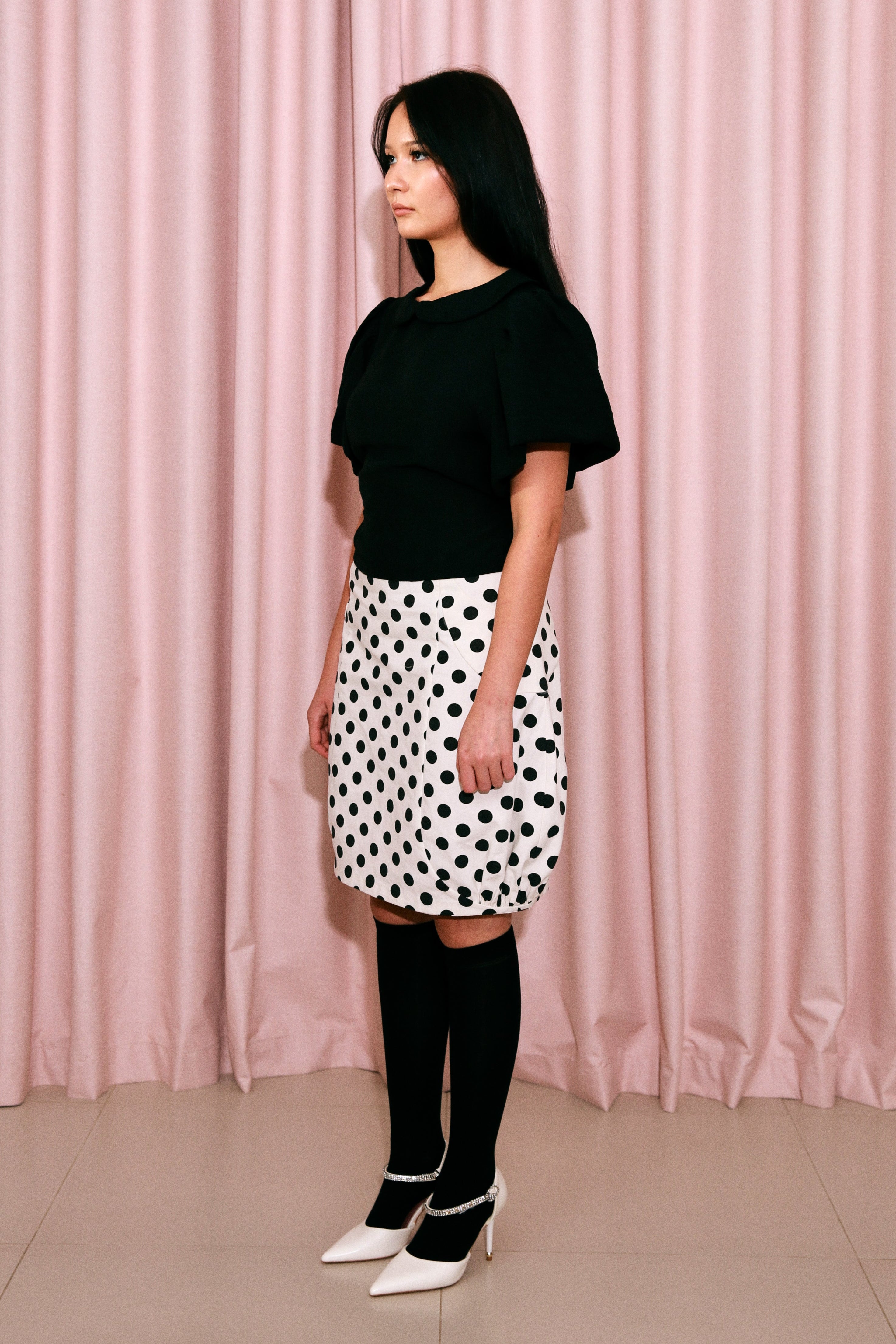 Puff Sleeve Top Black