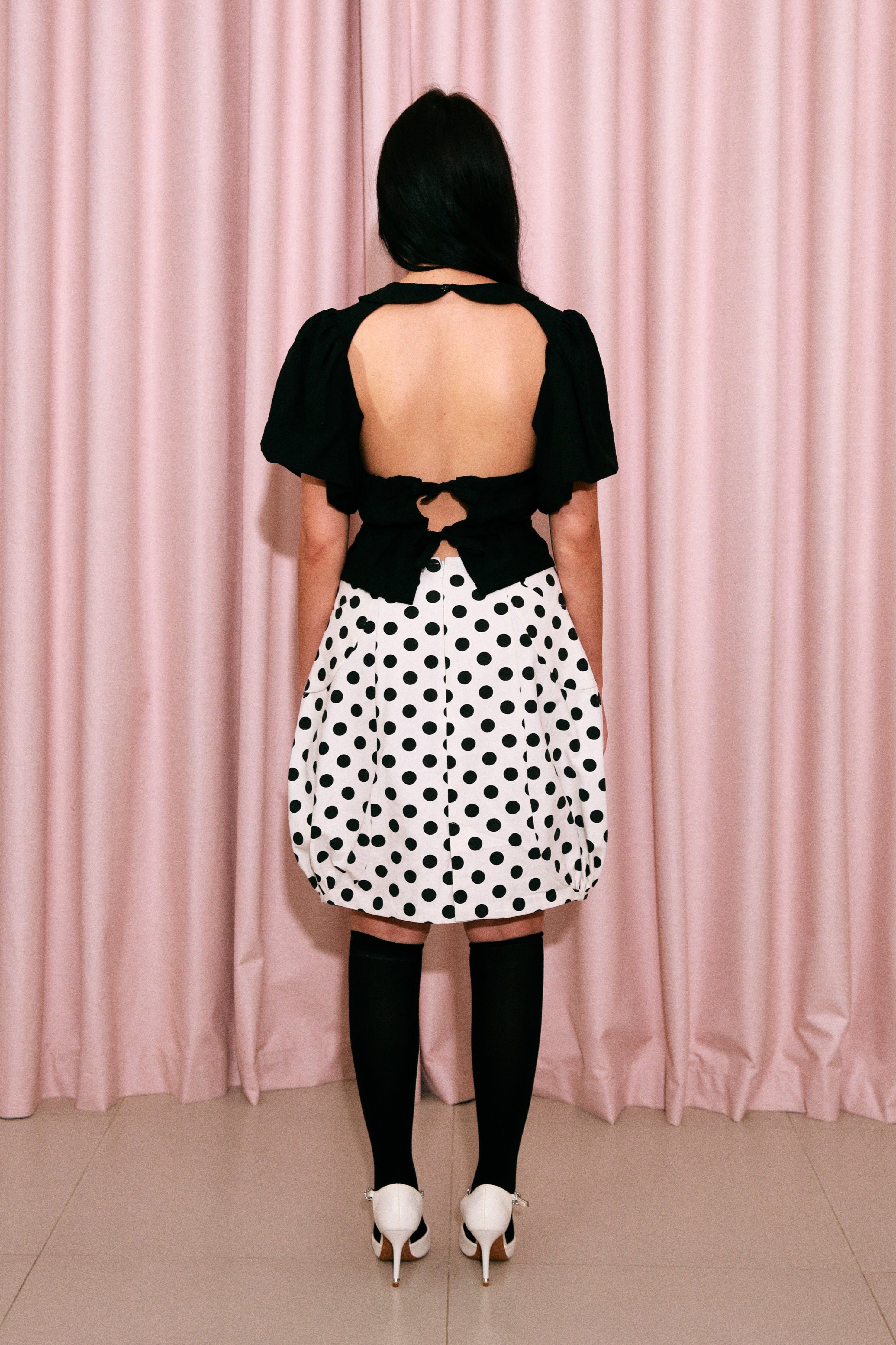 Puff Sleeve Top Black