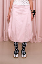 Long Bubble Skirt Pink