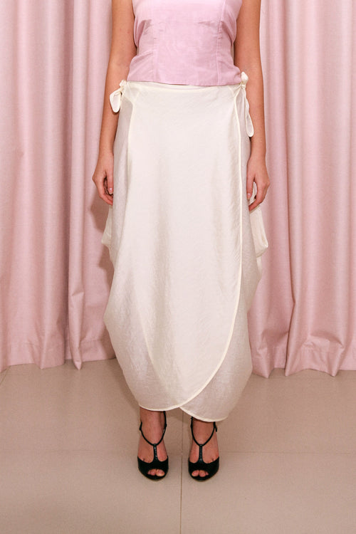 Cocoon Skirt White