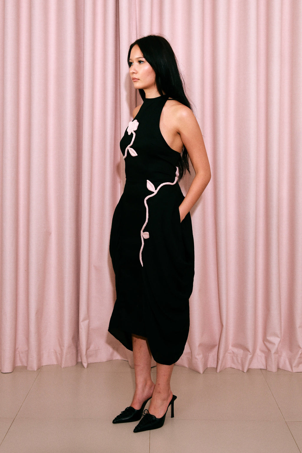Cocoon Dress Black
