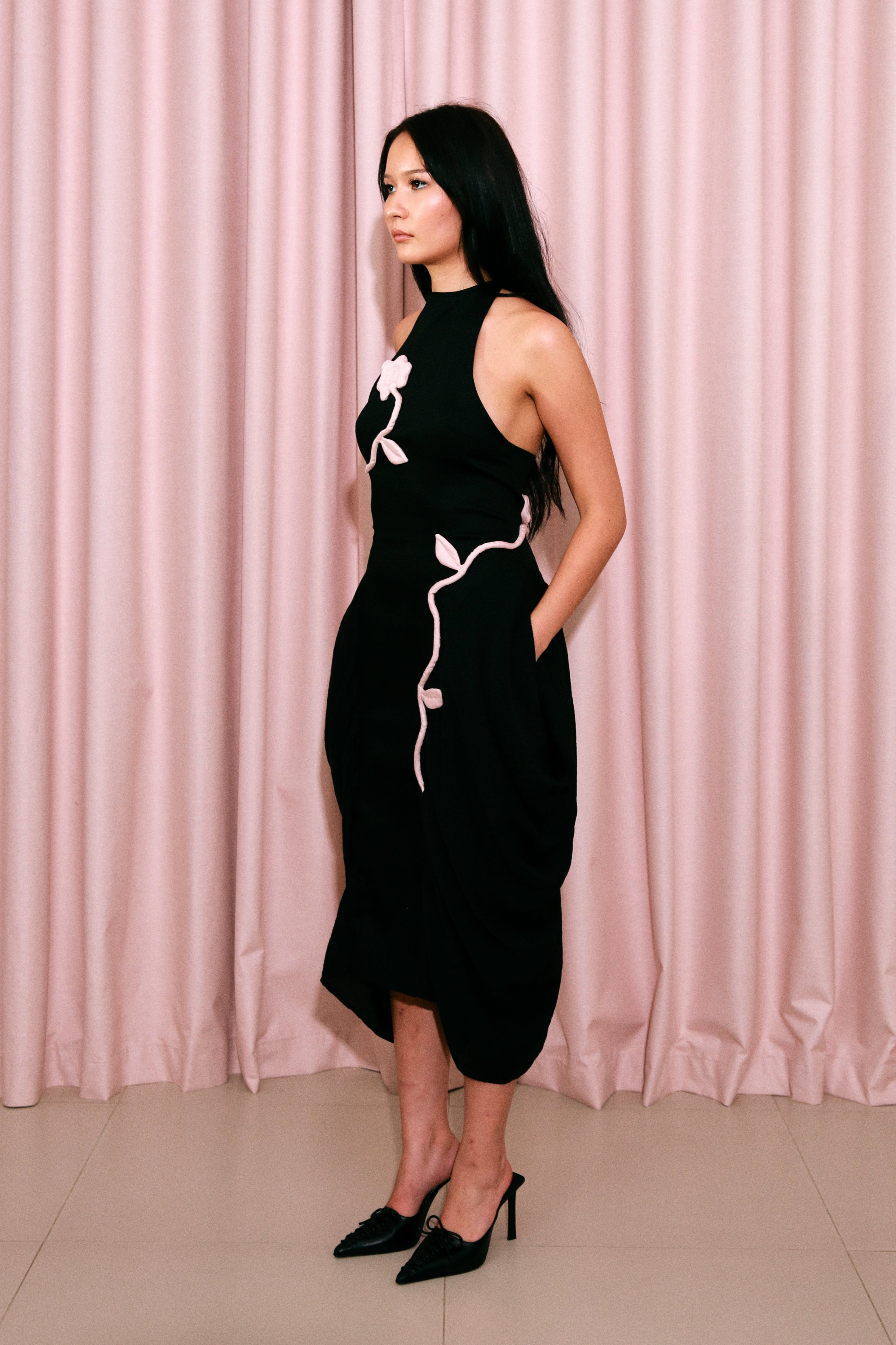 Cocoon Dress Black