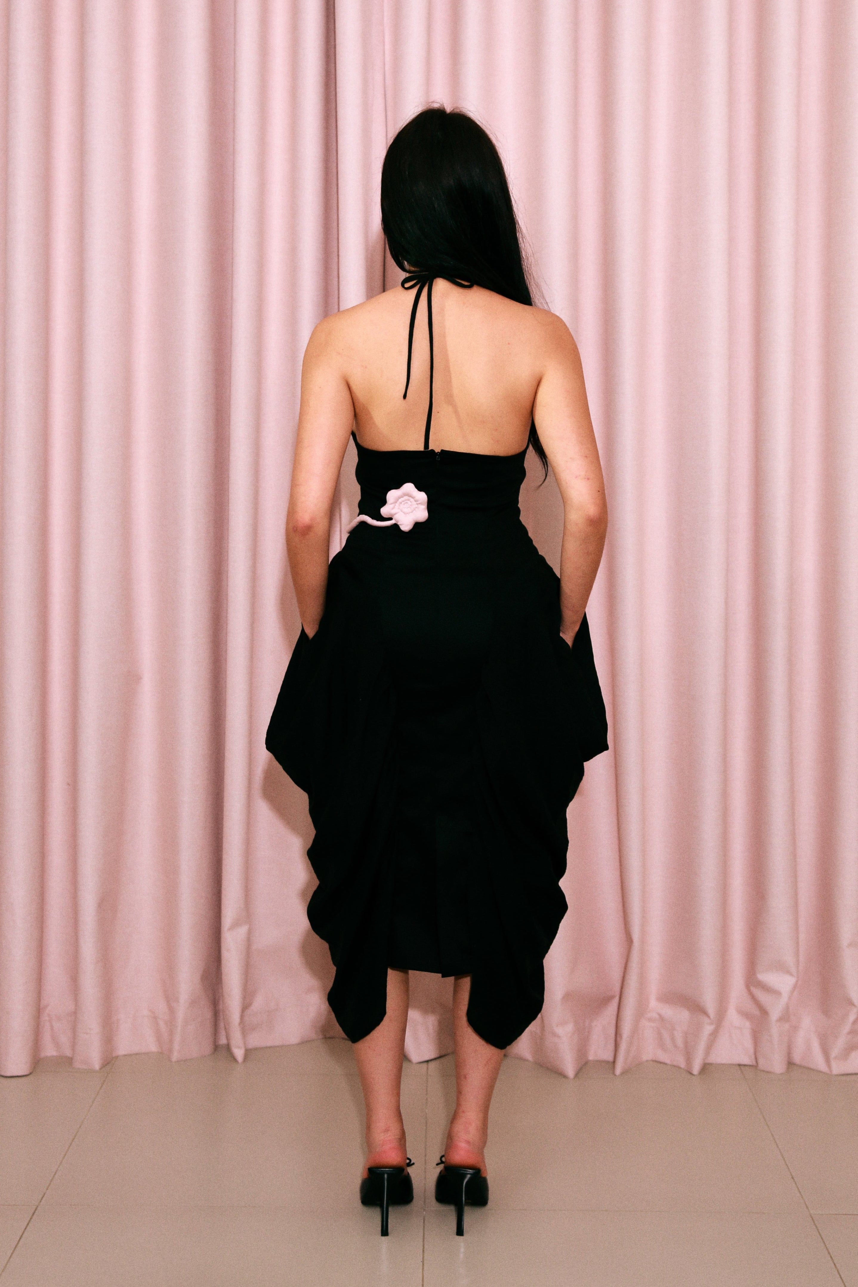 Cocoon Dress Black