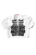 Mirror-Sleeves Cropped Shirt