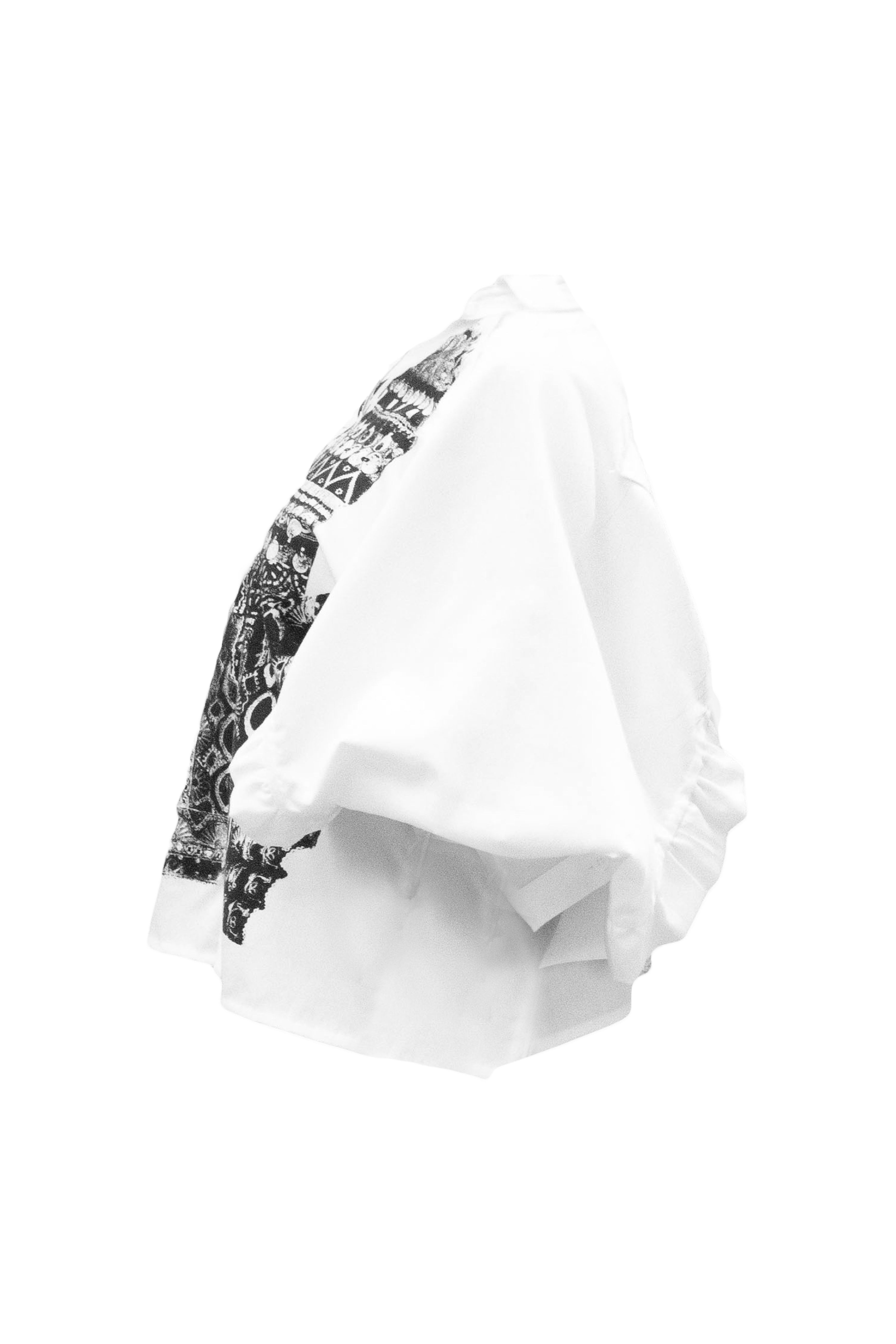 Mirror-Sleeves Cropped Shirt